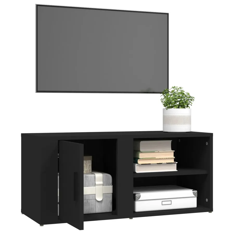 Meubles TV 2 pcs Noir 80x31,5x36 cm Bois d'ingénierie - 5