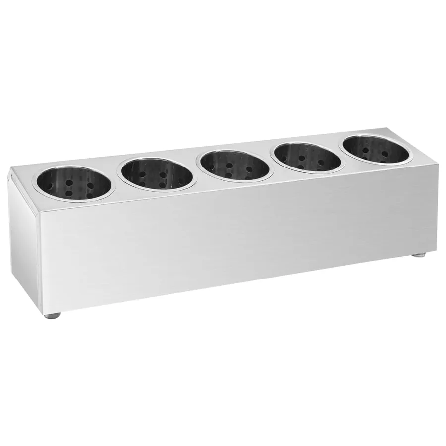 Porte-couverts 5 grilles Rectangulaire Acier inoxydable - 2