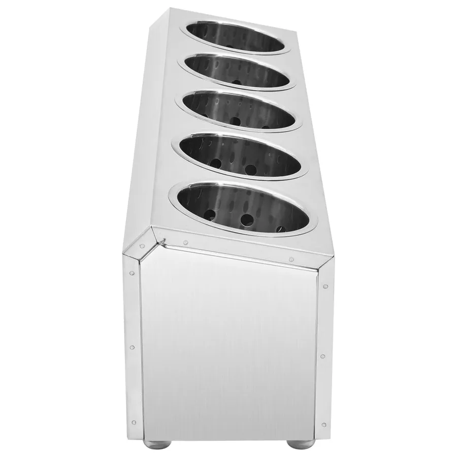 Porte-couverts 5 grilles Rectangulaire Acier inoxydable - 4