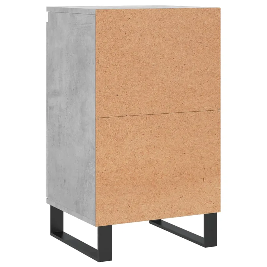 Buffets 2 pcs gris béton 40x35x70 cm bois d'ingénierie - 9