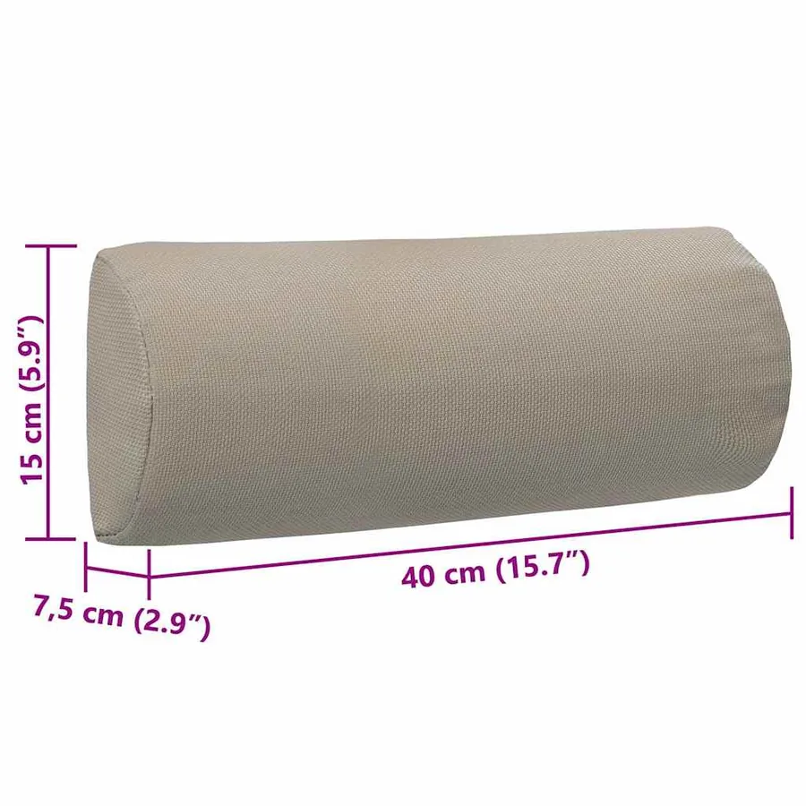 Appui-tête de chaise longue Taupe 40x7,5x15 cm Textilène - 9