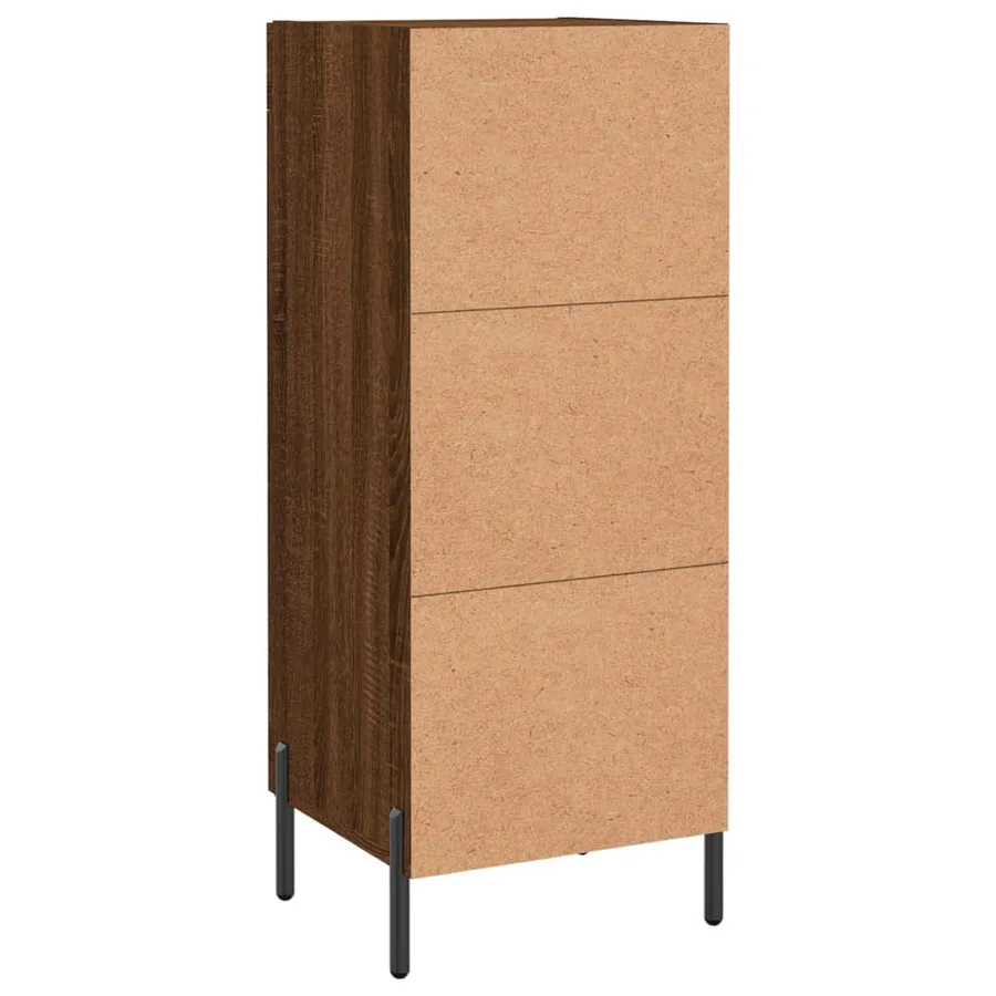 Buffet Chêne marron 34,5x34x90 cm Bois d'ingénierie - 8