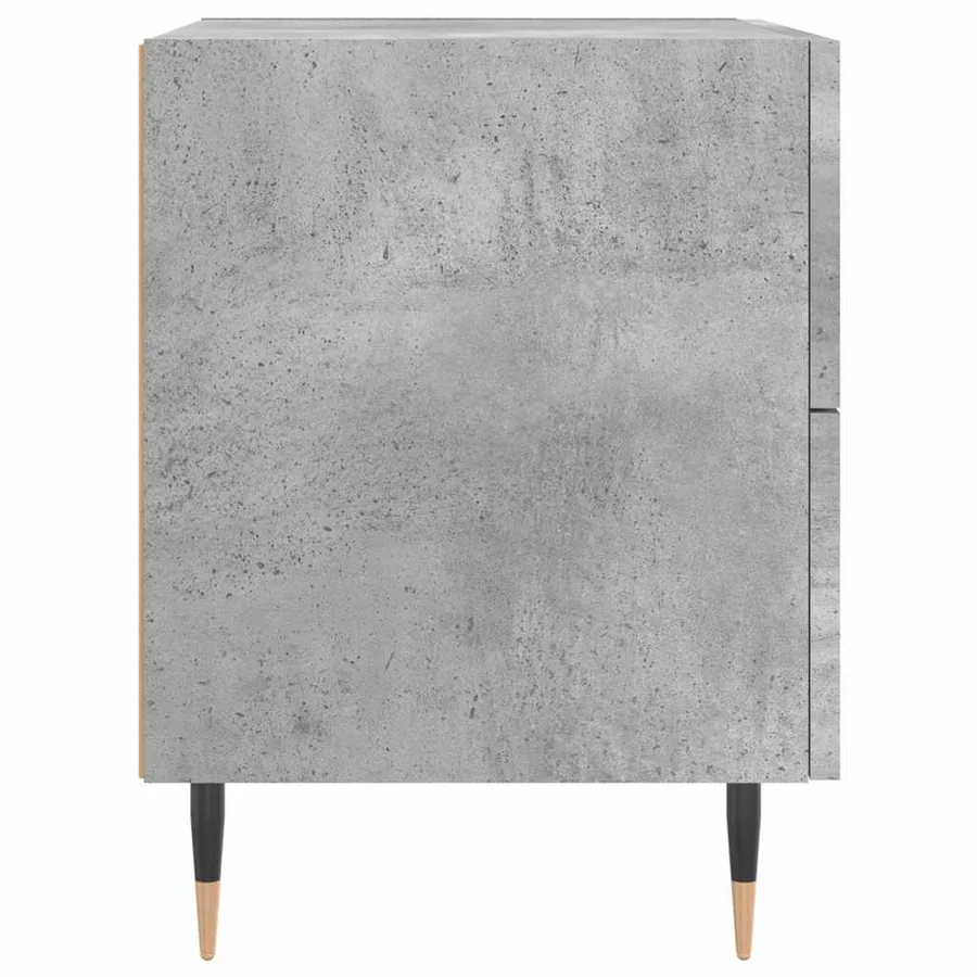 Tables de chevet 2pcs gris béton 40x35x47,5cm bois d’ingénierie - 7