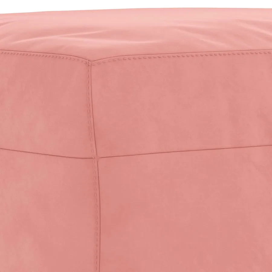 Banc Rose 70x35x41 cm Velours - 5
