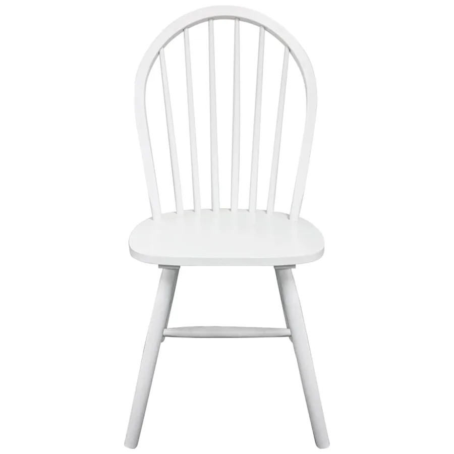 Chaises à manger lot de 2 blanc bois d'hévéa solide - 3