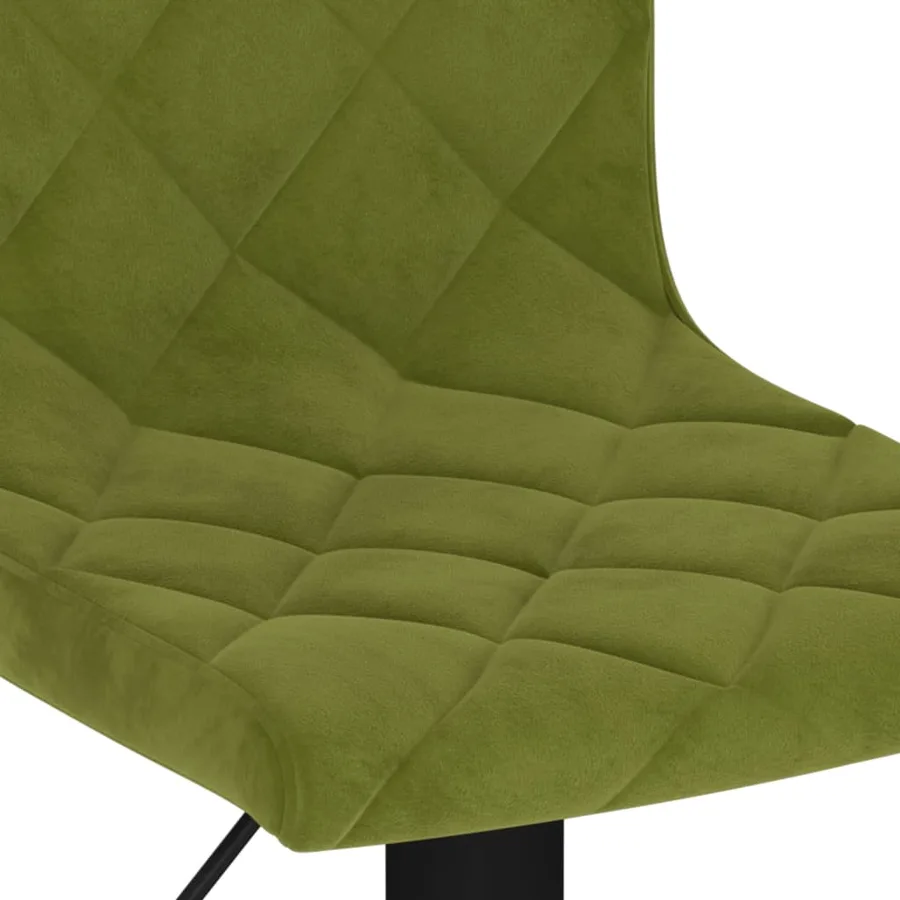 Tabourets de bar lot de 2 vert clair velours - 8