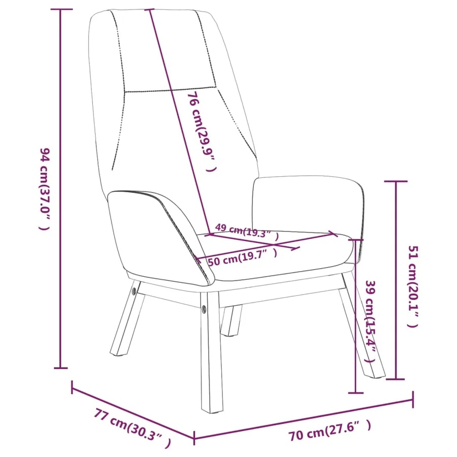 Chaise de relaxation Gris clair Tissu - 8