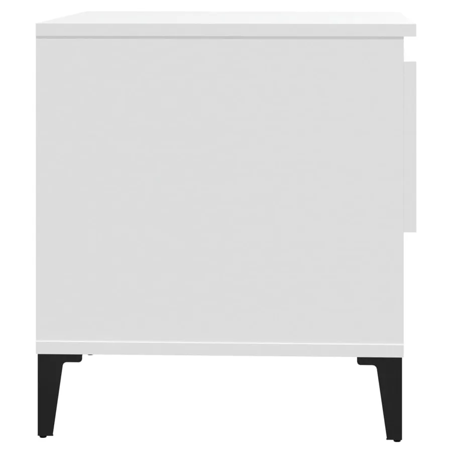 Tables d'appoint 2 pcs Blanc 50x46x50 cm Bois d’ingénierie - 9