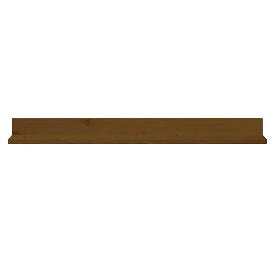 Étagères murales 2pcs Marron miel 110x11x9cm Bois de pin massif - 3