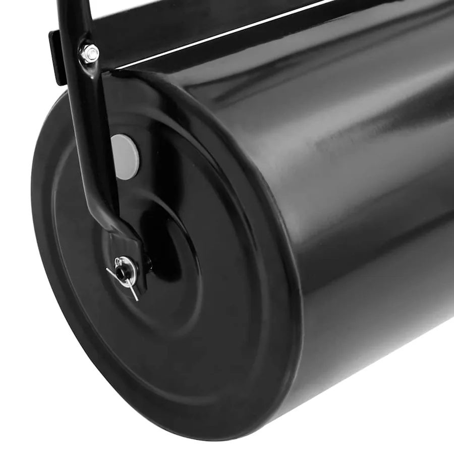 Rouleau à gazon à pousser de jardin noir 63 L fer et acier - 4