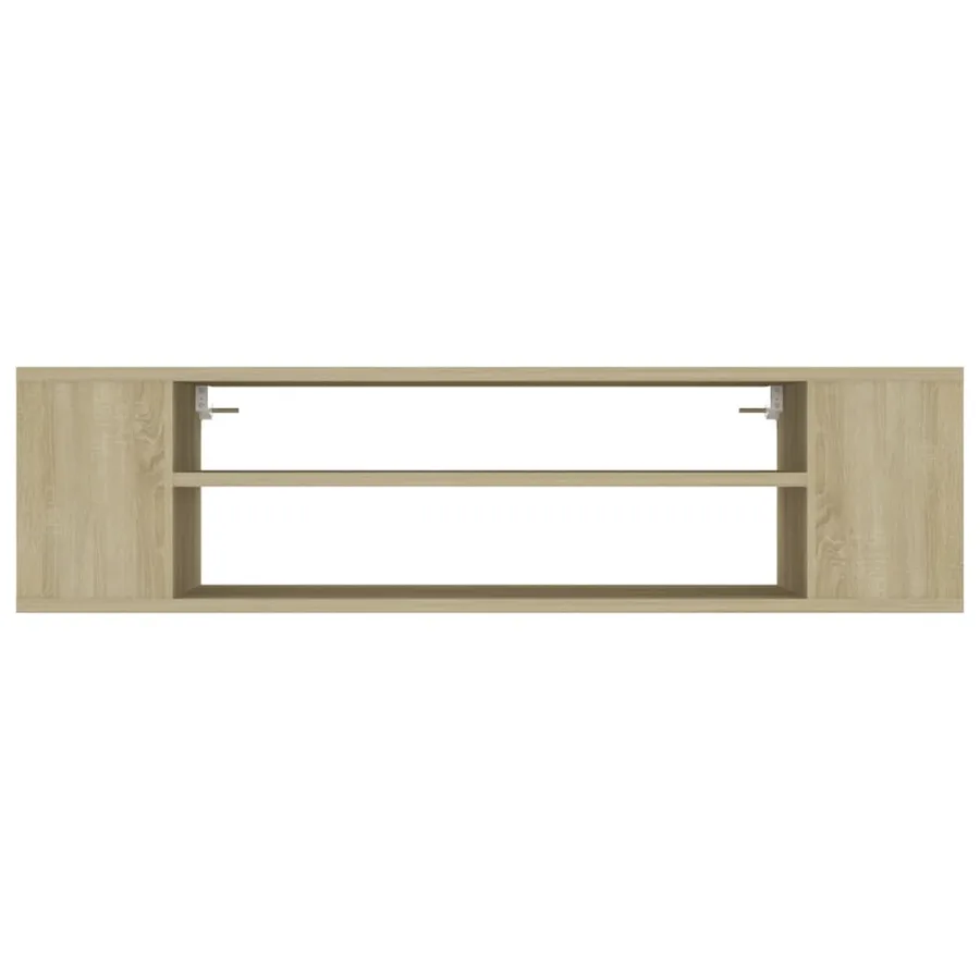 Meuble TV suspendu Chêne sonoma 100x30x26,5 cm Bois ingénierie - 4