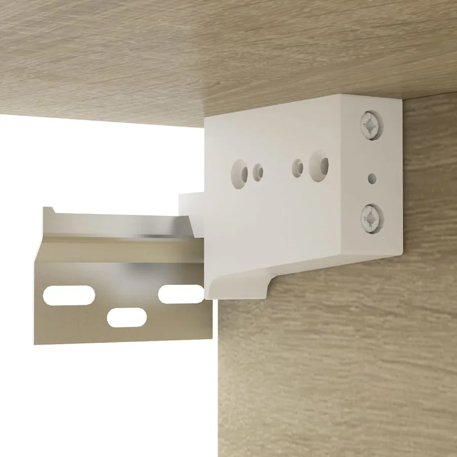 Meuble TV suspendu Chêne sonoma 100x30x26,5 cm Bois ingénierie - 6