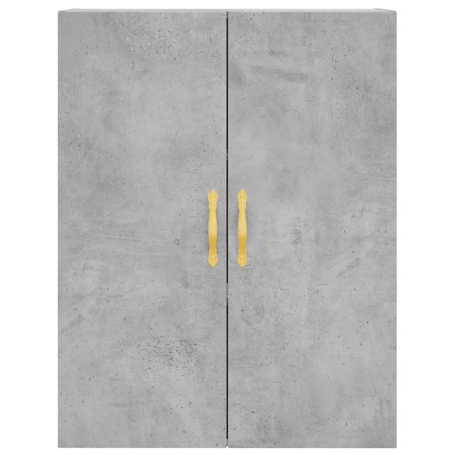Buffet haut Gris béton 69,5x34x180 cm Bois d'ingénierie - 5