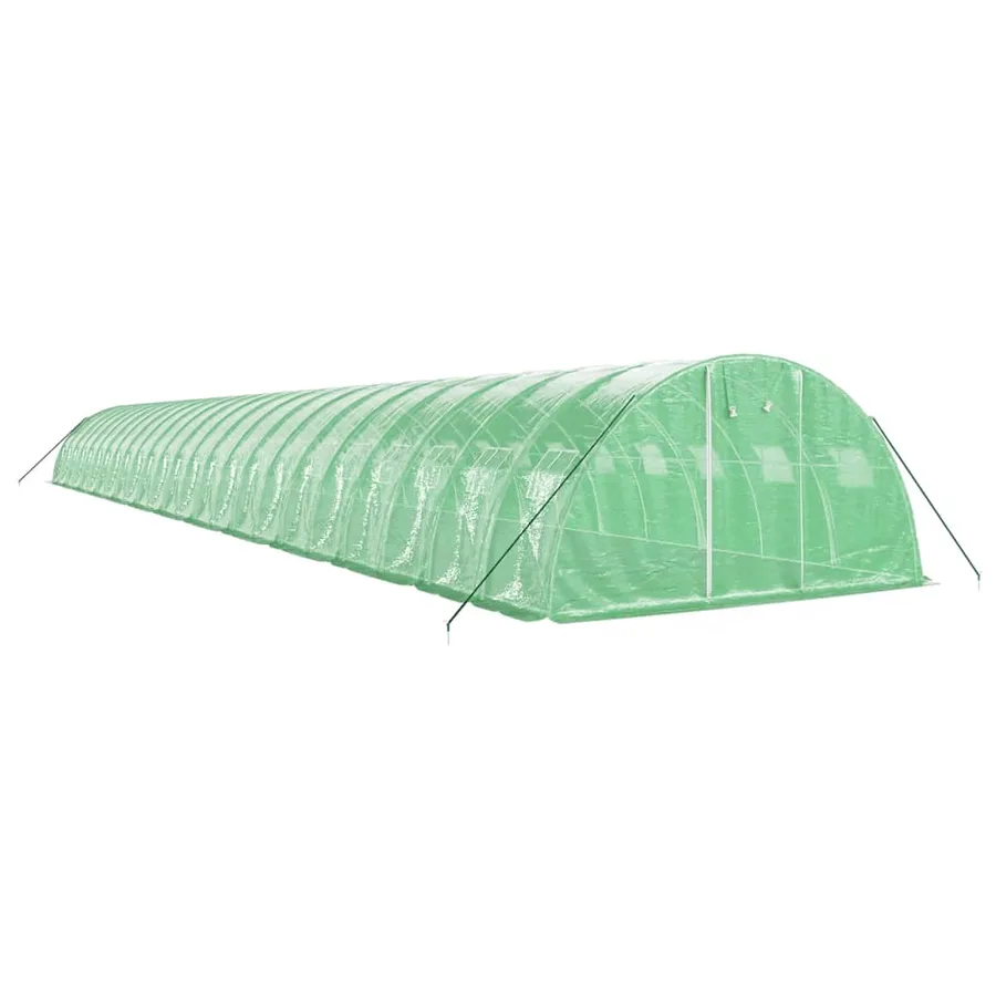 Serre avec cadre en acier vert 96 m² 24x4x2 m - 3