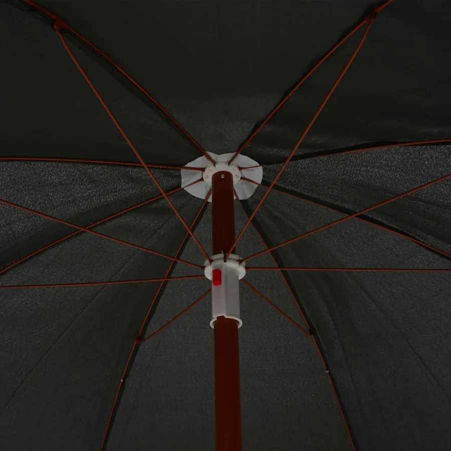Parasol de jardin avec mât en acier 180 cm anthracite - 4