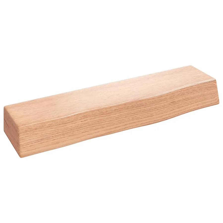 Étagère murale marron clair 40x10x6 cm bois chêne massif traité - 2