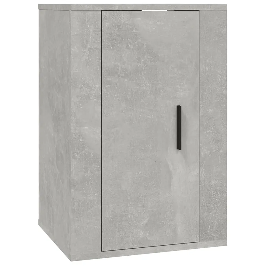 Meuble TV mural Gris béton 40x34,5x60 cm - 2