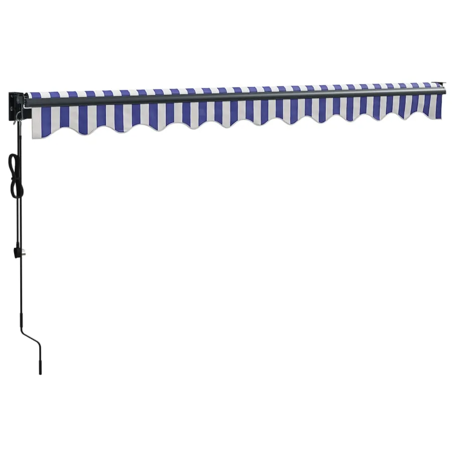 Auvent rétractable automatique bleu et blanc 3x2,5 m - 4