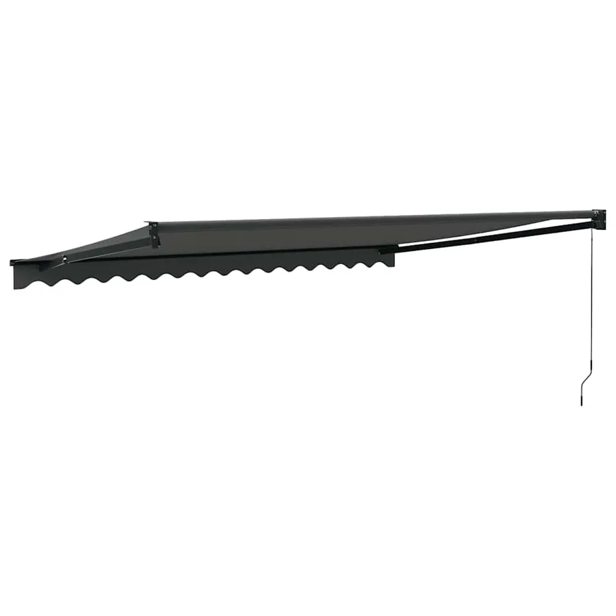 Auvent rétractable anthracite 4x3 m tissu et aluminium - 5