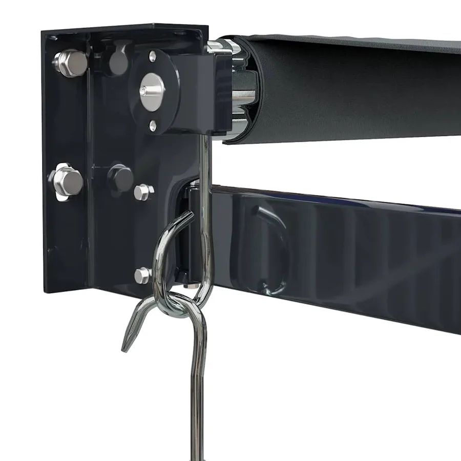 Auvent rétractable anthracite 4x3 m tissu et aluminium - 7