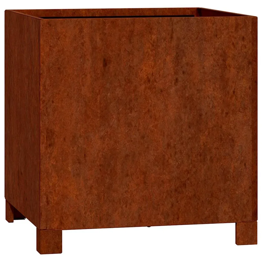 Jardinières avec pieds 2 pcs Rouillé 40x40x40 cm Acier corten - 8