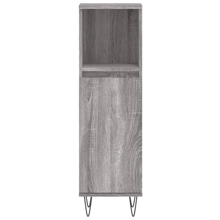 Ensemble d'armoires de salle de bain 3 pcs sonoma gris - 8