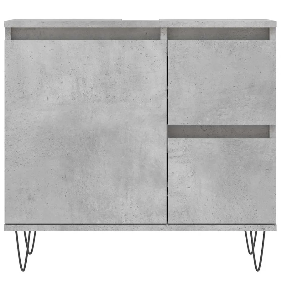 Armoire de salle de bain gris béton 65x33x60 cm - 5