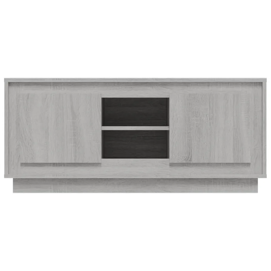 Meuble TV sonoma gris 102x35x45 cm bois d'ingénierie - 6