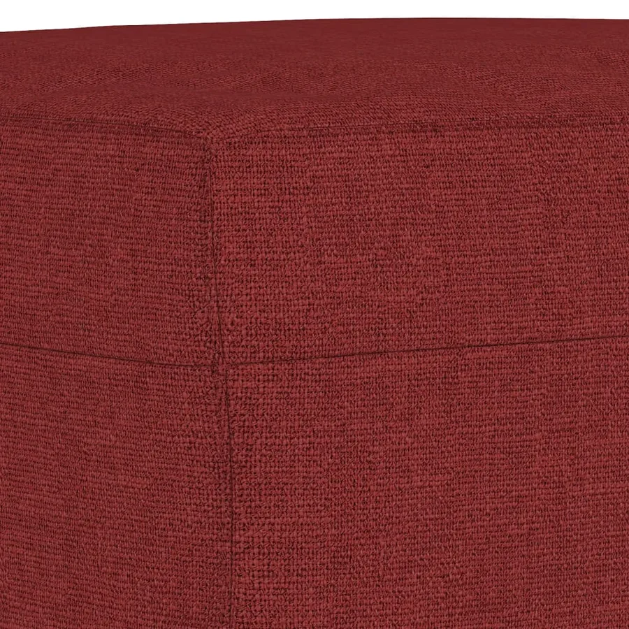 Banc Rouge bordeaux 70x35x41 cm Tissu - 5