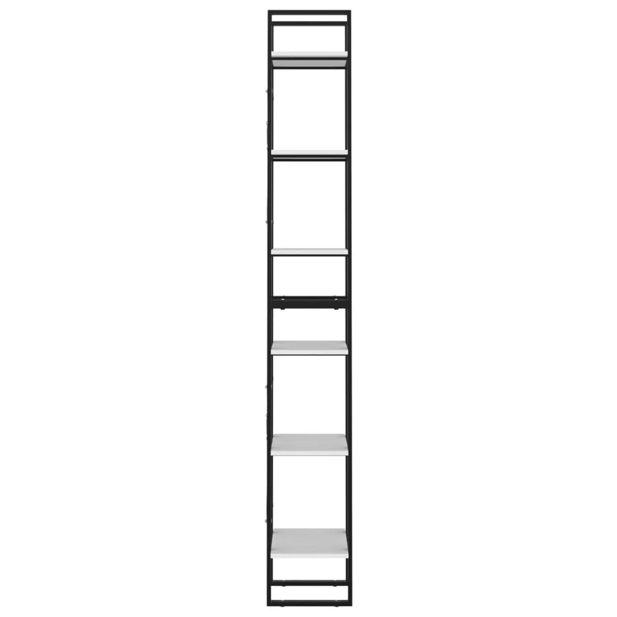 Bibliothèque à 6 niveaux blanc 40x30x210 cm bois ingénierie - 6
