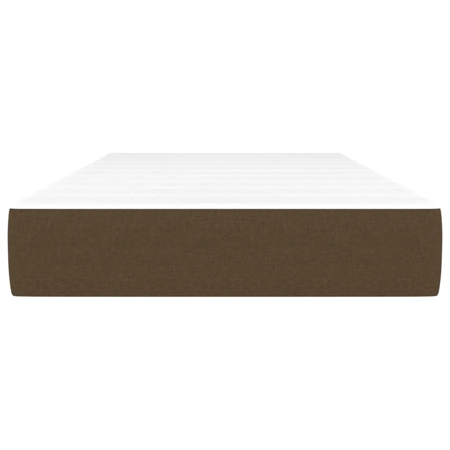 Matelas de lit à ressorts ensachés fermeté moyenne Marron foncé 90x200x20 cm - 3
