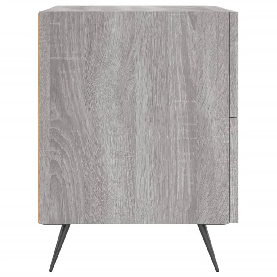 Tables de chevet 2 pcs sonoma gris 40x35x47,5 cm - 7