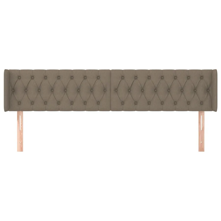Tête de lit avec oreilles Taupe 183x16x78/88 cm Tissu - 3