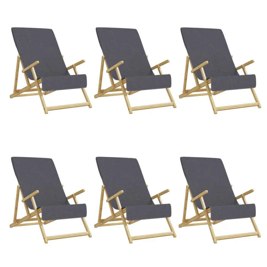 Serviettes de plage 6 pcs anthracite 60x135 cm tissu 400 GSM - 2