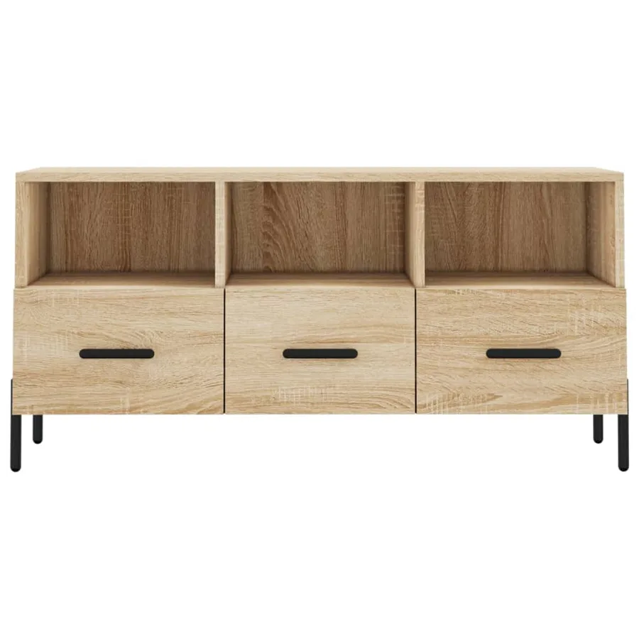 Meuble TV chêne sonoma 102x36x50 cm bois d'ingénierie - 5