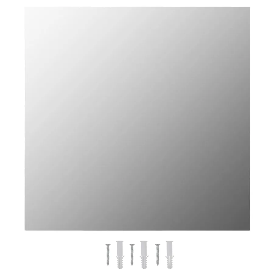 Miroirs muraux 2 pcs 50x50 cm Carré Verre - 2