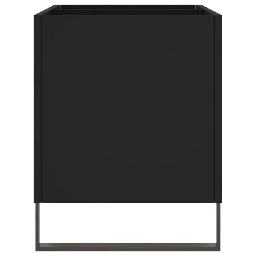 Armoire à disques noir 74,5x38x48 cm bois d'ingénierie - 5