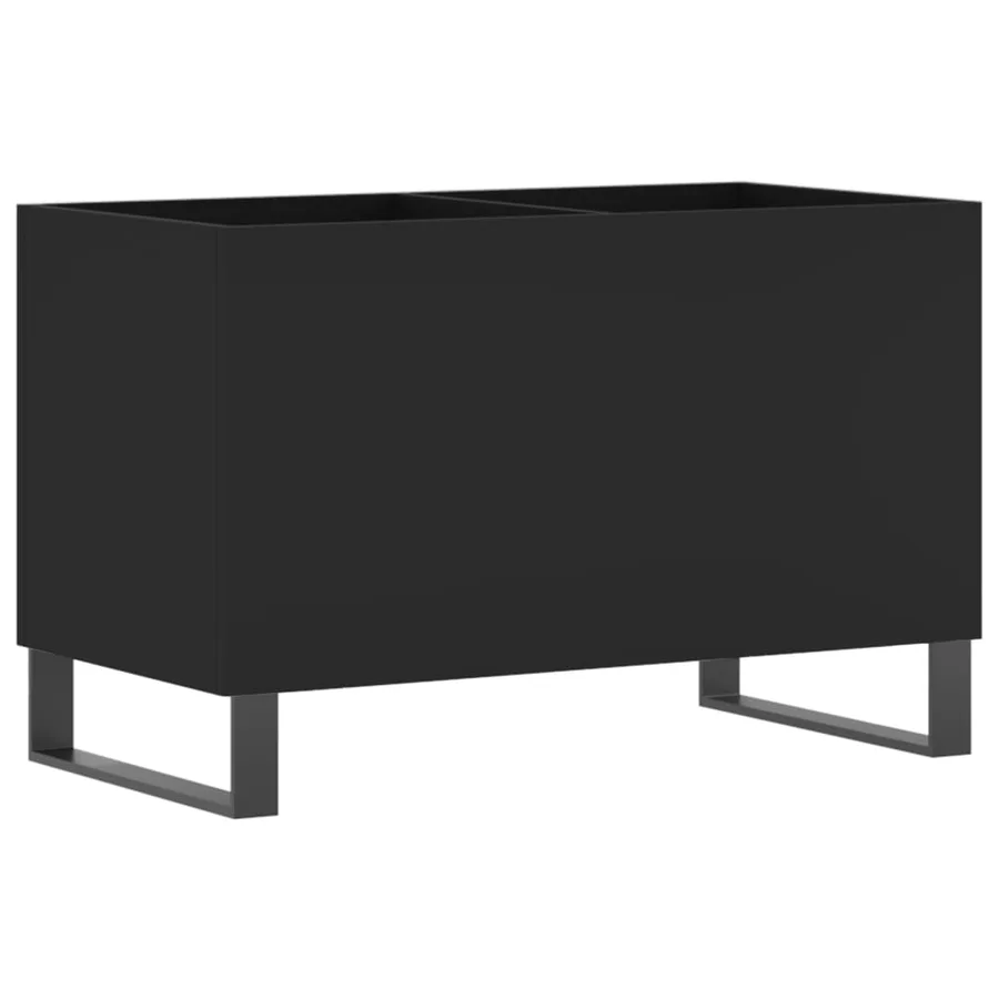 Armoire à disques noir 74,5x38x48 cm bois d'ingénierie - 6