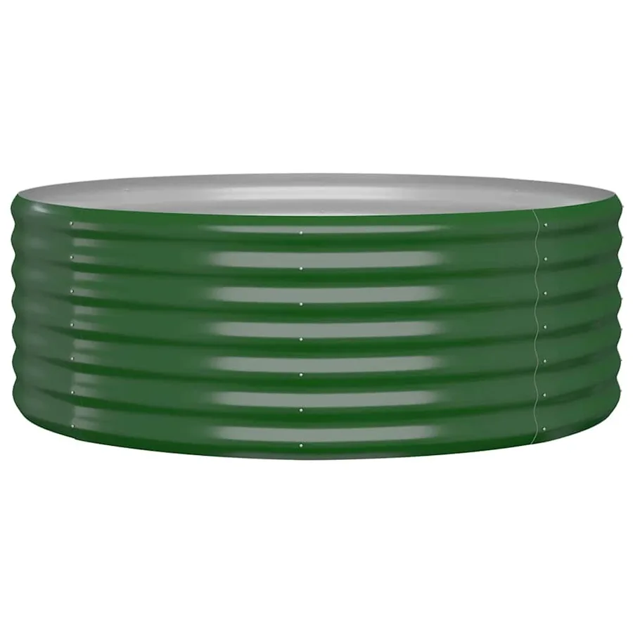 Lit surélevé de jardin Acier galvanisé 100x100x36cm Vert - 2