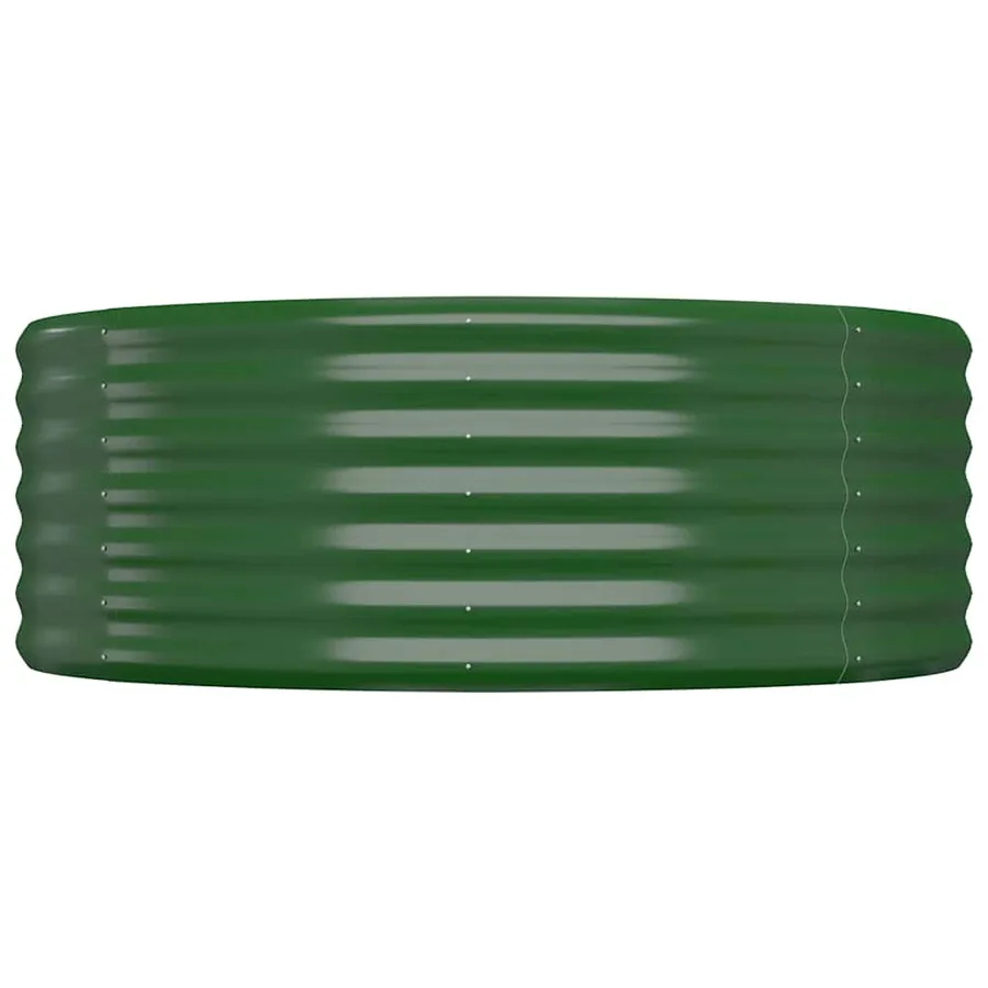 Lit surélevé de jardin Acier galvanisé 100x100x36cm Vert - 3