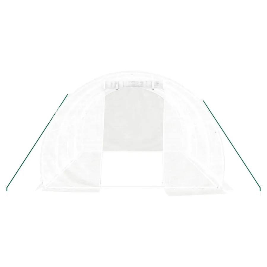 Serre avec cadre en acier Blanc 12 m² 4x3x2 m - 4