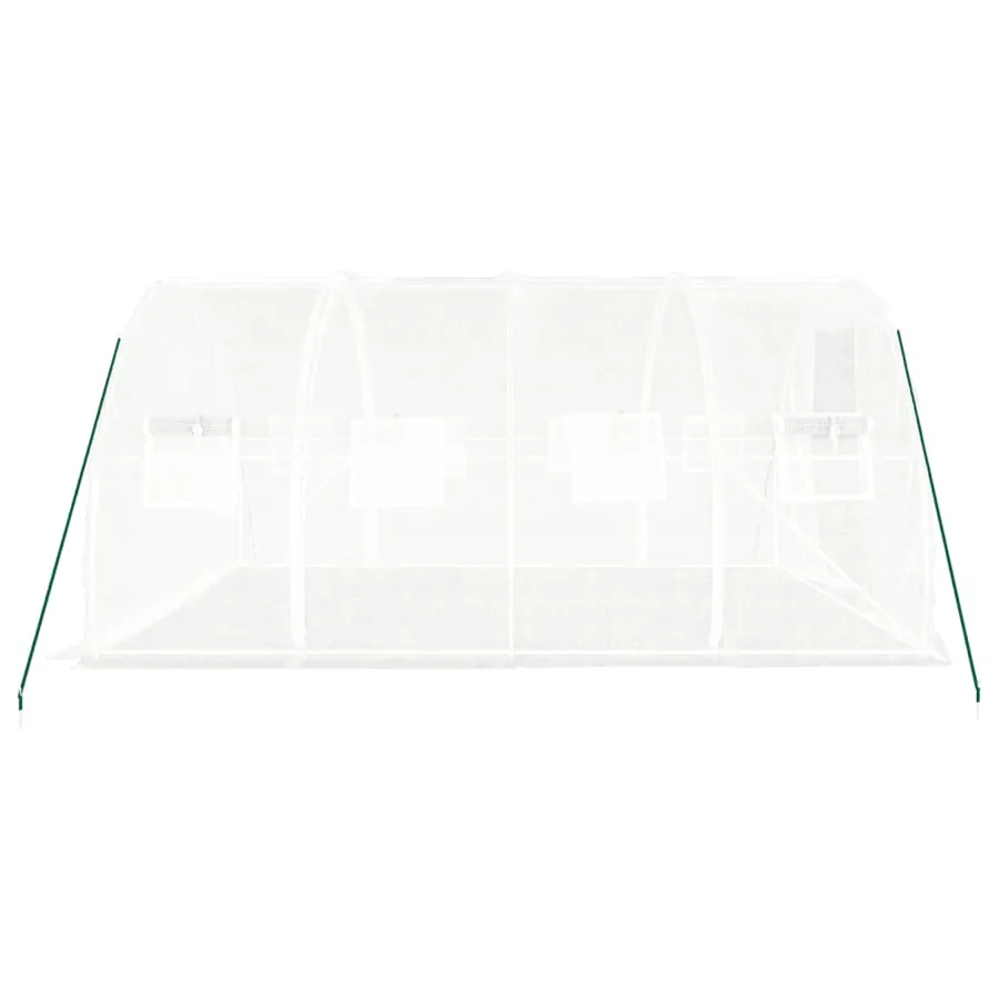 Serre avec cadre en acier Blanc 12 m² 4x3x2 m - 5