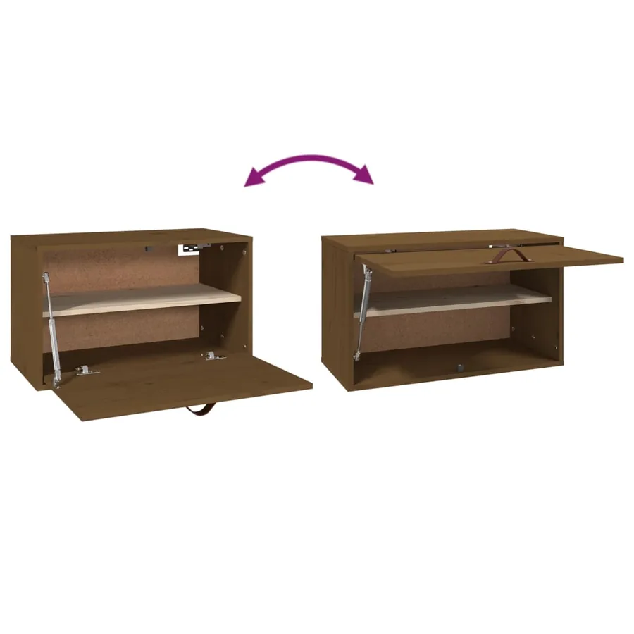 Armoire murale Marron miel 60x30x35 cm Bois de pin massif - 6