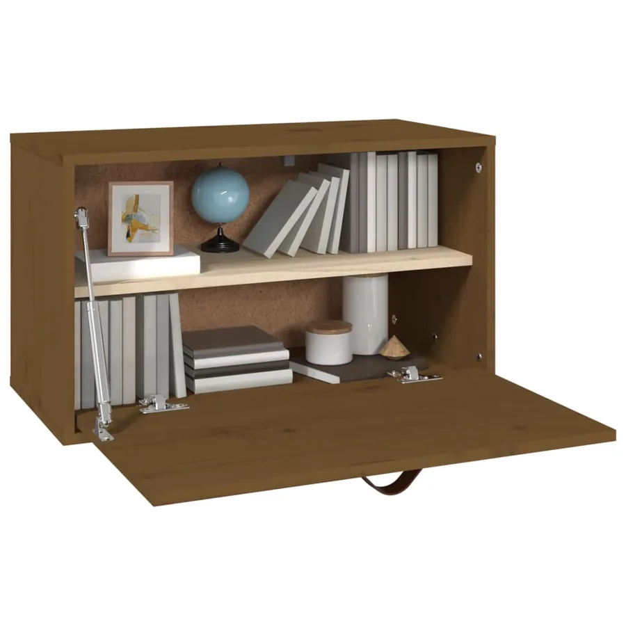 Armoire murale Marron miel 60x30x35 cm Bois de pin massif - 9