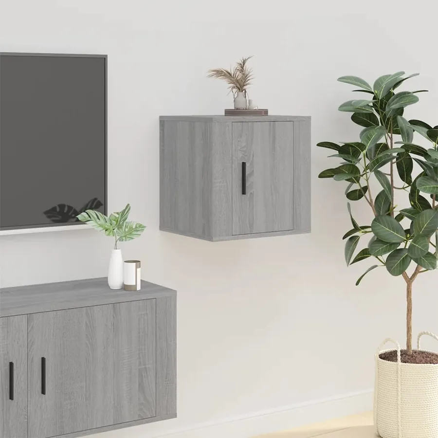 Meubles TV muraux 2 pcs Sonoma gris 40x34,5x40 cm - 3
