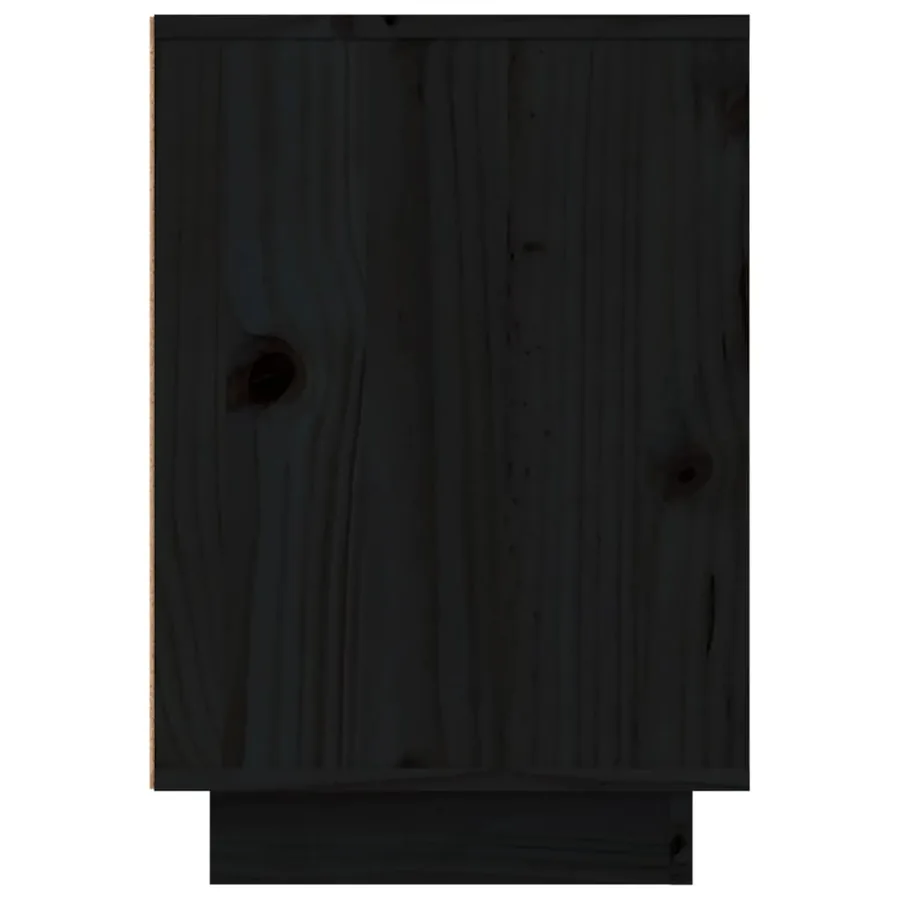 Tables de chevet 2 pcs Noir 50x34x50 cm Bois de pin massif - 8