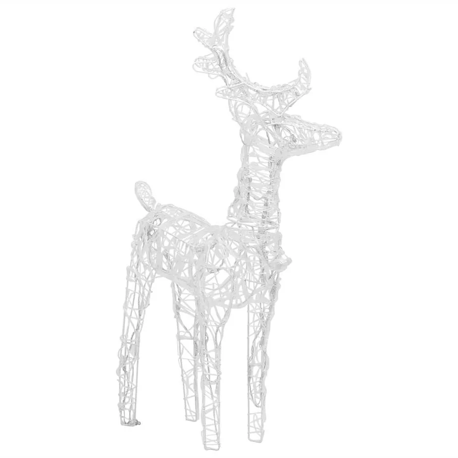 Décoration de Noël Rennes et traîneau 160 LED 130 cm Acrylique - 6