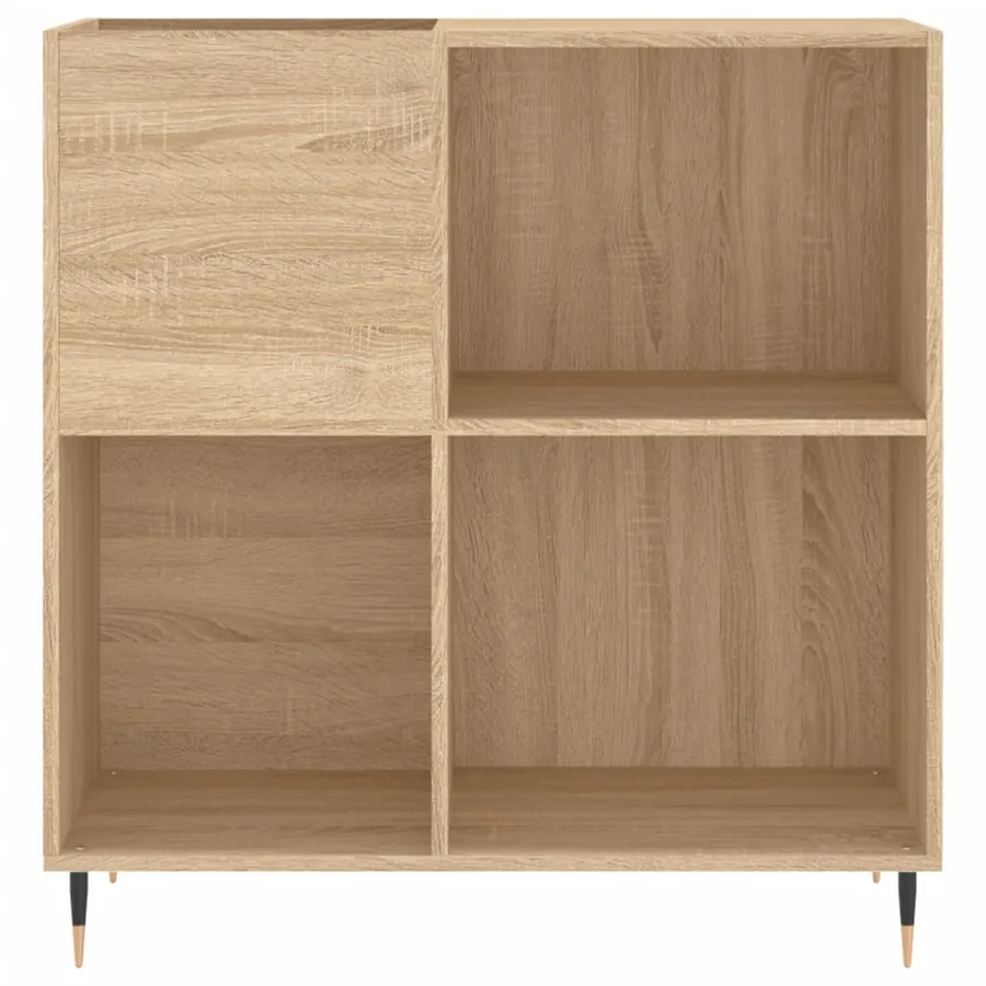 Armoire à disques chêne sonoma 84,5x38x89 cm bois d'ingénierie - 4