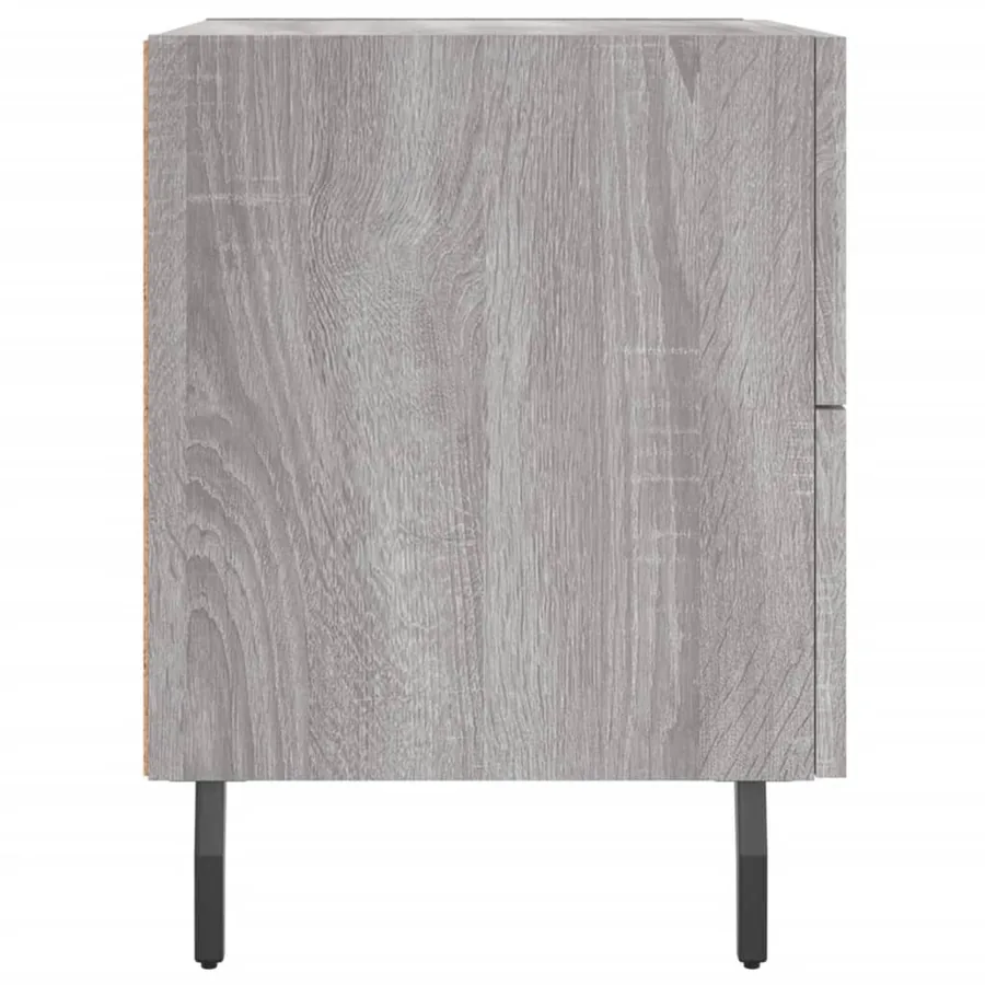 Table de chevet sonoma gris 40x35x47,5 cm bois d’ingénierie - 7