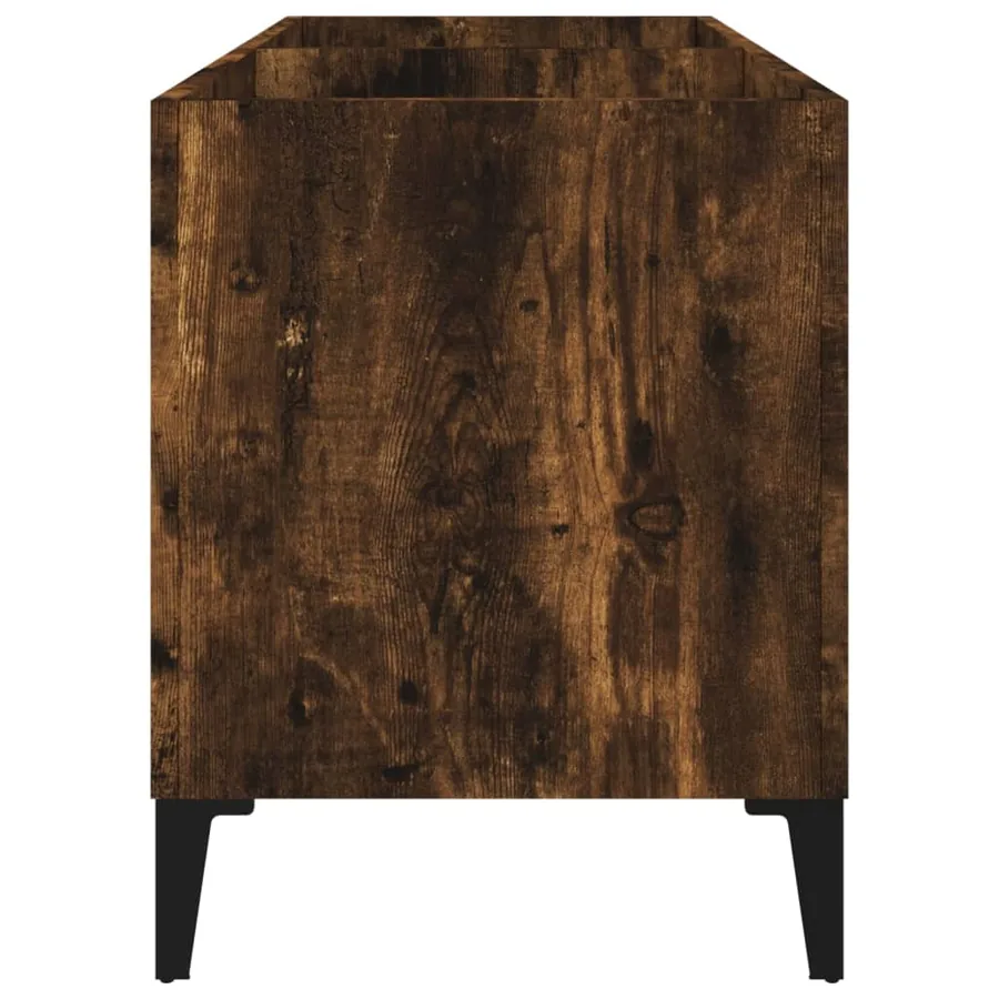 Armoire à disques chêne fumé 74,5x38x48 cm bois d'ingénierie - 6